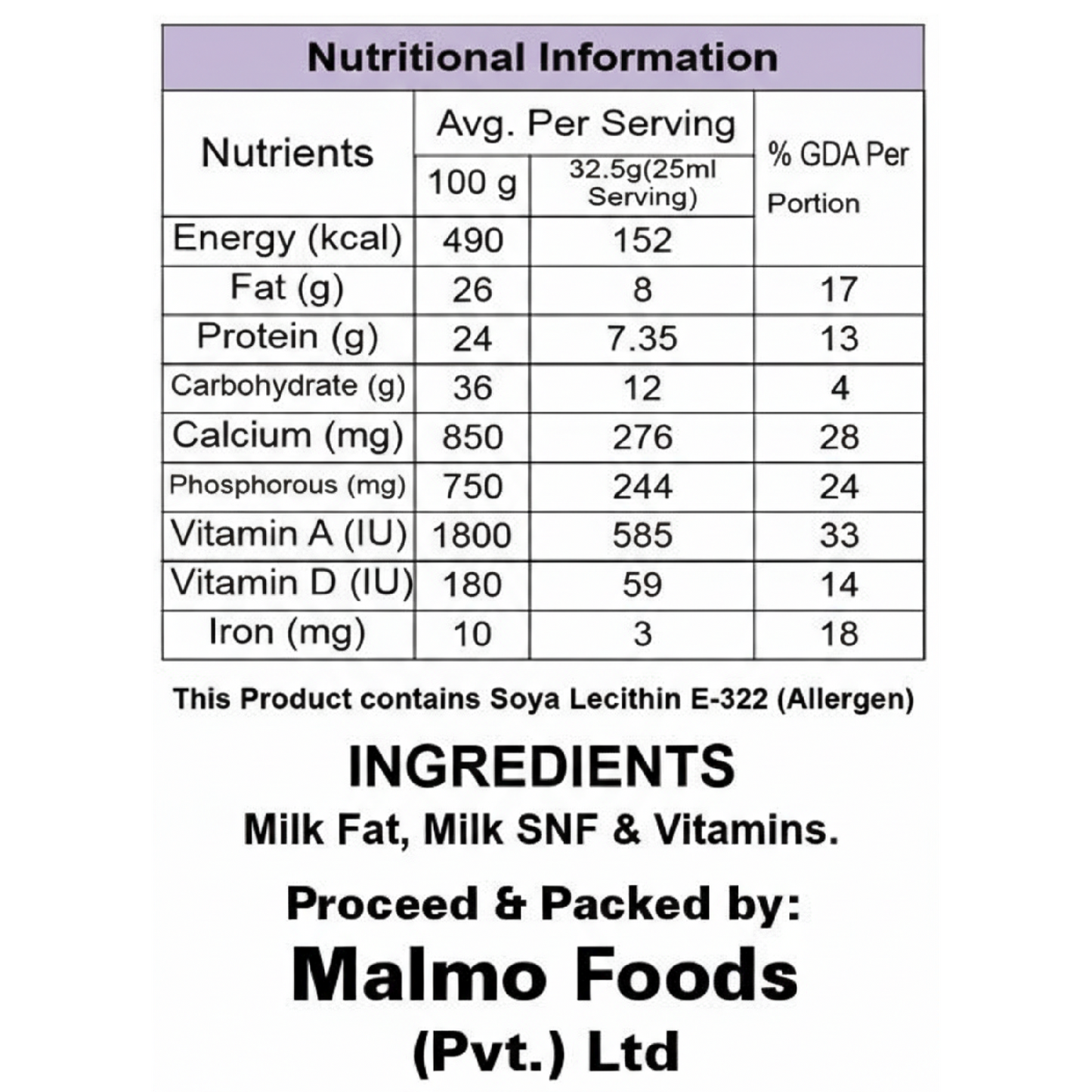 Full Cream Milk Powder With 17g Everytime sachet free